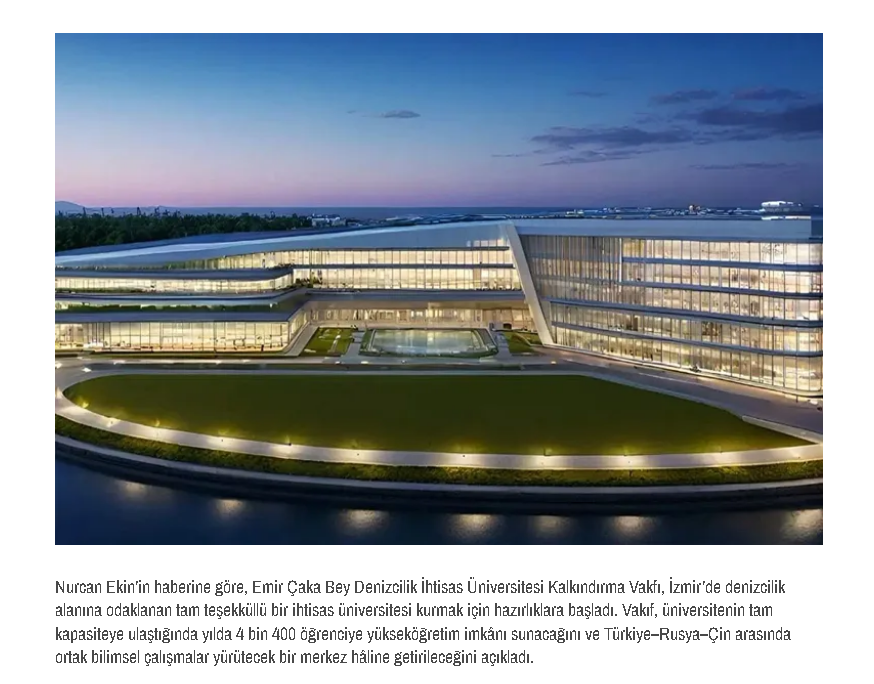 İzmir'e Denizcilik İhtisas Üniversitesi geliyor